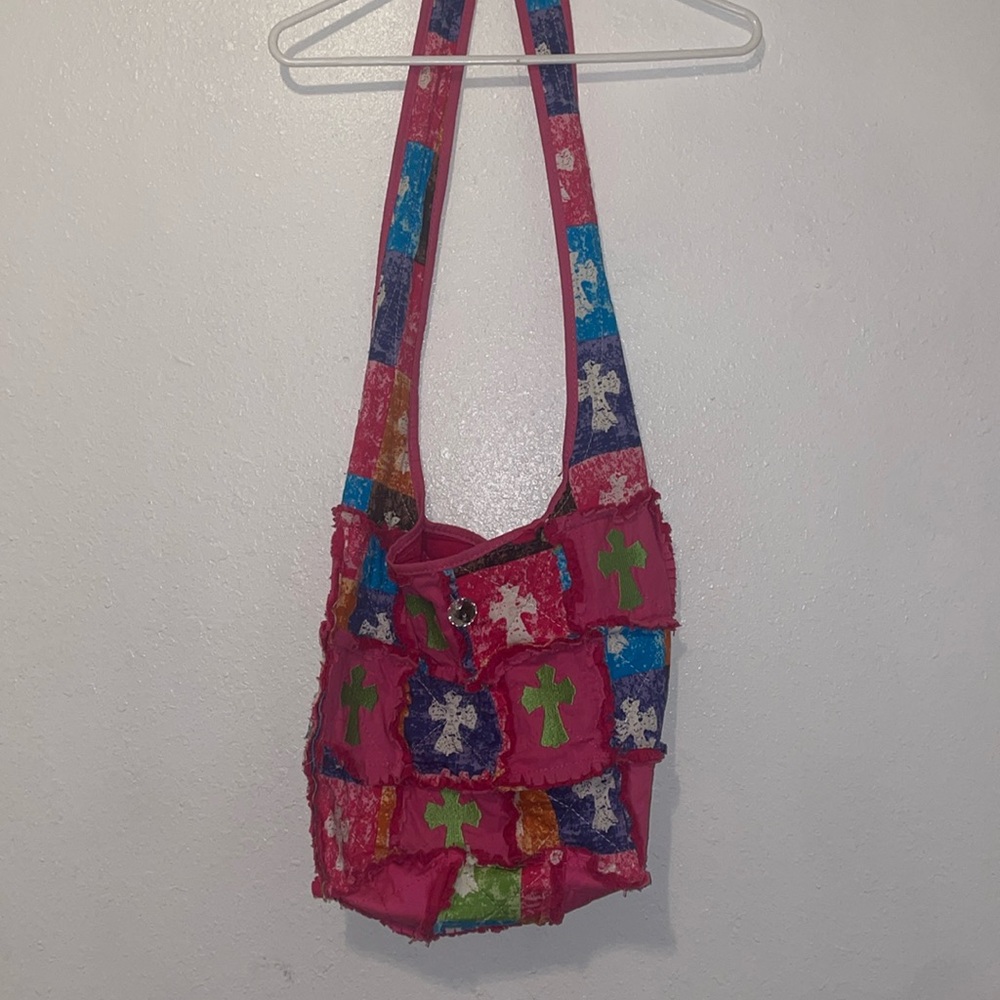 Pink purse with crosses